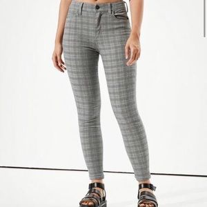 American Eagle Plaid Mom Jeans